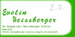 evelin weissberger business card